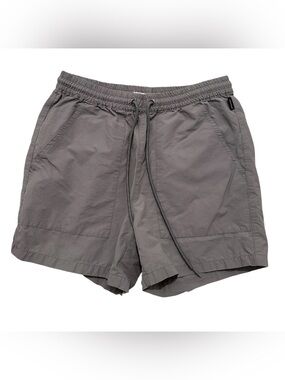 Pac Sun Men's Gray Elastic-Waist Drawstring Volley Shorts
